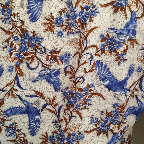 Land's End No Iron Supima Cotton Button Down Bluebird Blouse SZ: 8T - Picture 8 of 12